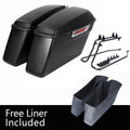 Matte Hard Saddle Bags & Conversion Brackets for Harley Softail Fatboy (1984–2017)