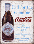 Vintage Tin Metal Sign for Coca Cola Coke Bottle (1918)