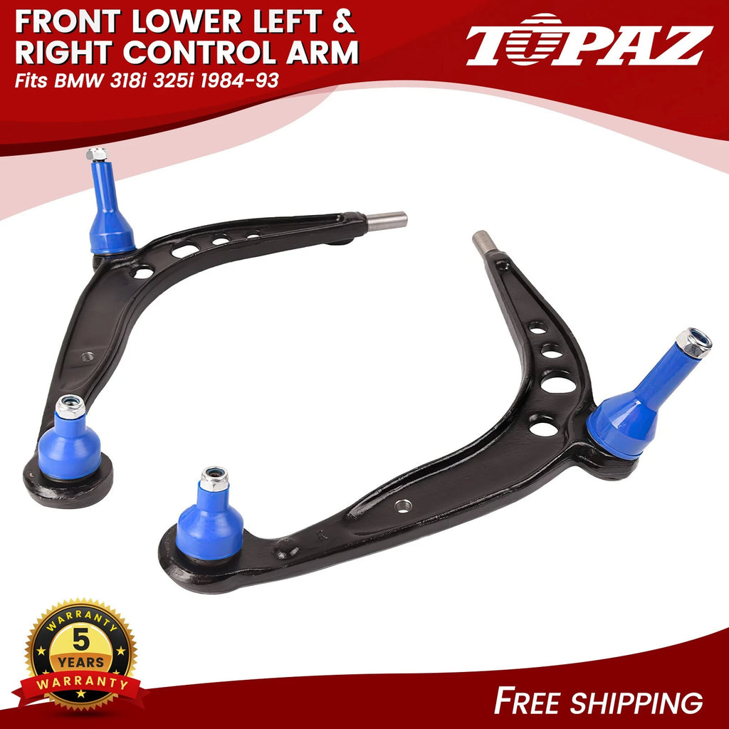 2X Front Lower Control Arms with Ball Joints for BMW 318i 325i (1984–1993)