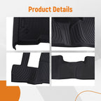 Set of 4 Waterproof Floor Mats for Chevrolet Suburban GMC Yukon XL (2021–2025)