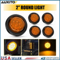 5PCS 2" Round 9LED Side Marker Clearance Light for Truck RV Trailer