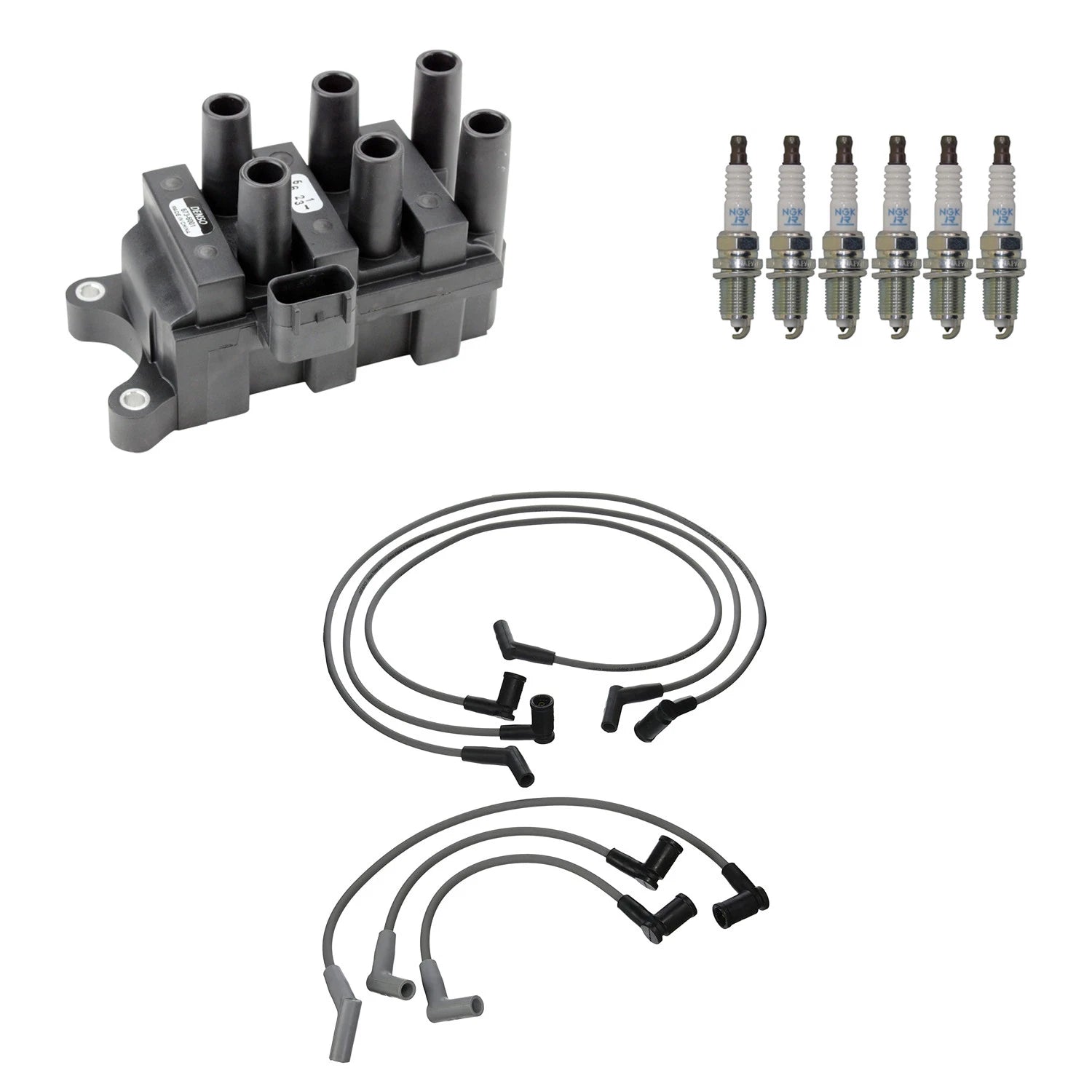 Denso Ignition Coil Wires & NGK Platinum Spark Plug Kit for Windstar (1995–2003)