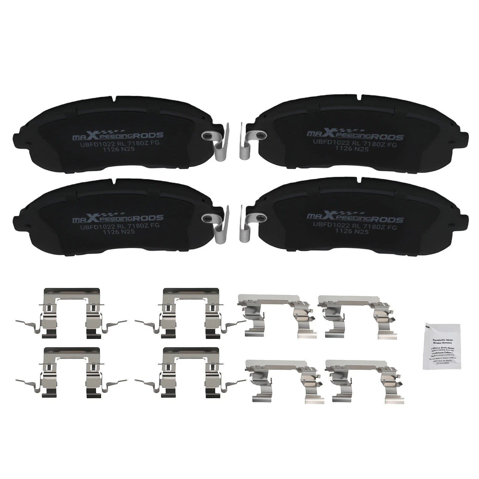 Set of 4 Front Ceramic Brake Pads for Nissan 350Z (2003–2005) / Altima (2002–2013)