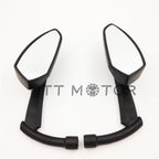 Blade Mirrors for Harley, Kawasaki, Honda, Yamaha Motorcycles (All Models) Black Pair