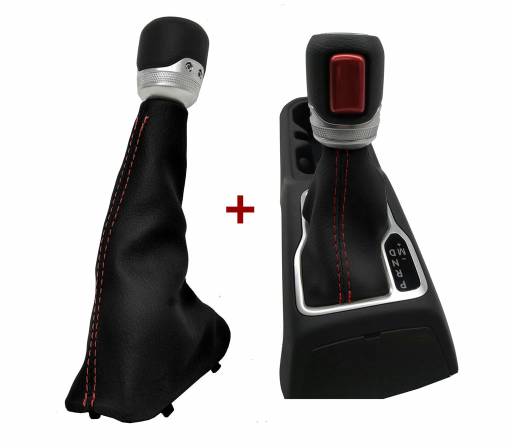 Automatic Boot & Transfer Case Cover for Jeep Wrangler (2018–2020) Red Stitch