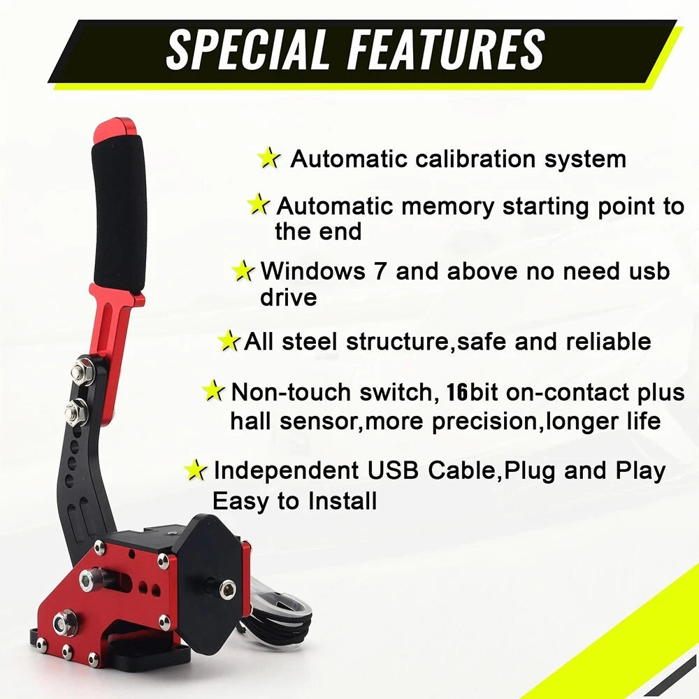 14Bit USB Handbrake SIM with Clamp for T500 G27 G29 Racing Games