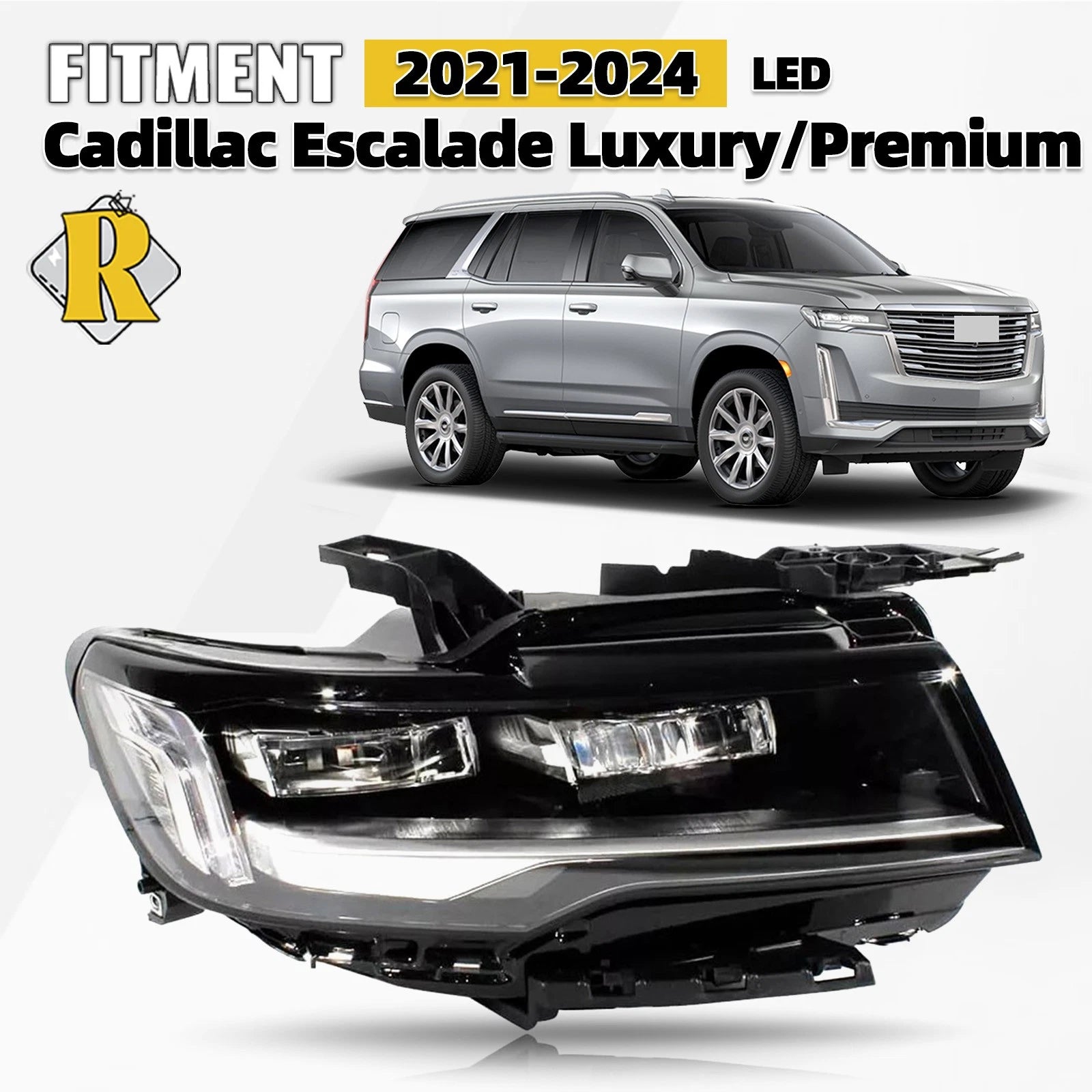 LED Headlight for Cadillac Escalade (2021–2024) Passenger Side