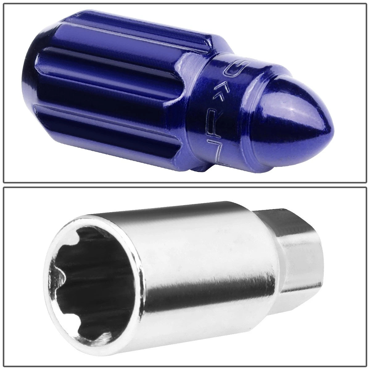 20Pcs Steel M12 X 1.25 Racing Wheel Lug Nuts + Key for Universal Fit