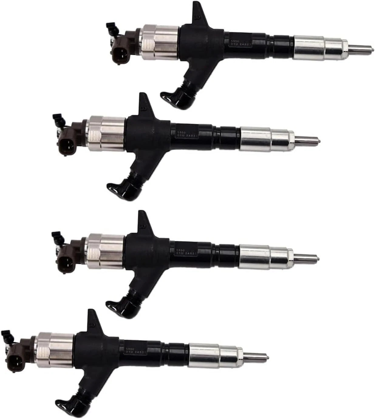 4X Fuel Injector 095000-5550 for Hyundai Excavator Mighty (5.9L)