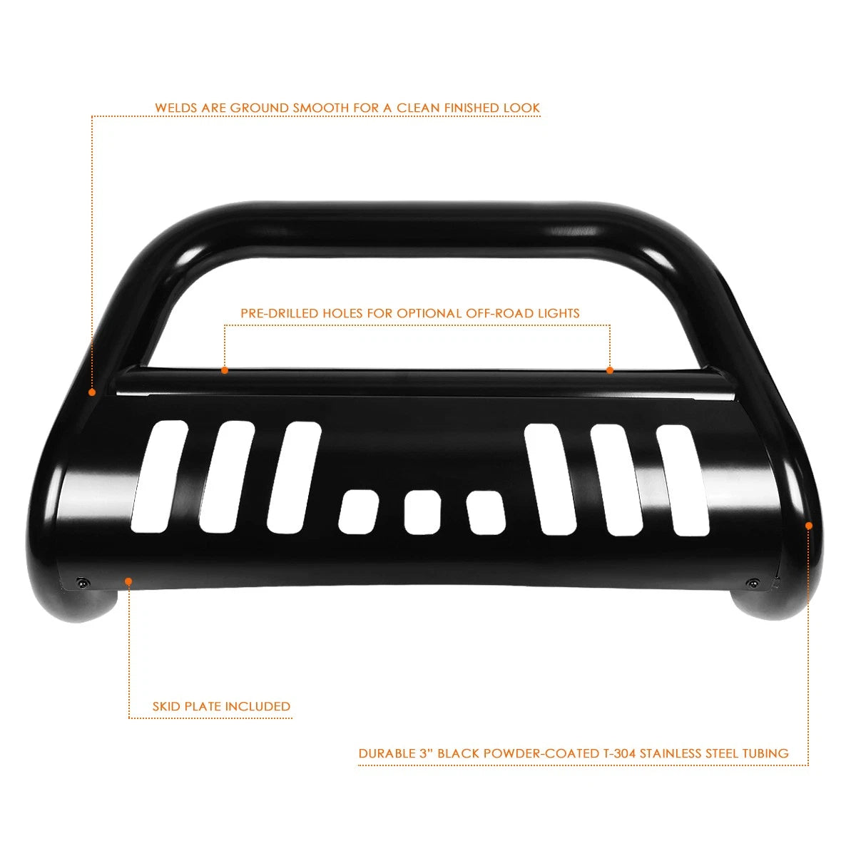 3" Bull Bar Front Bumper Guard for Silverado/Sierra 2500/3500 HD (2007–2010)