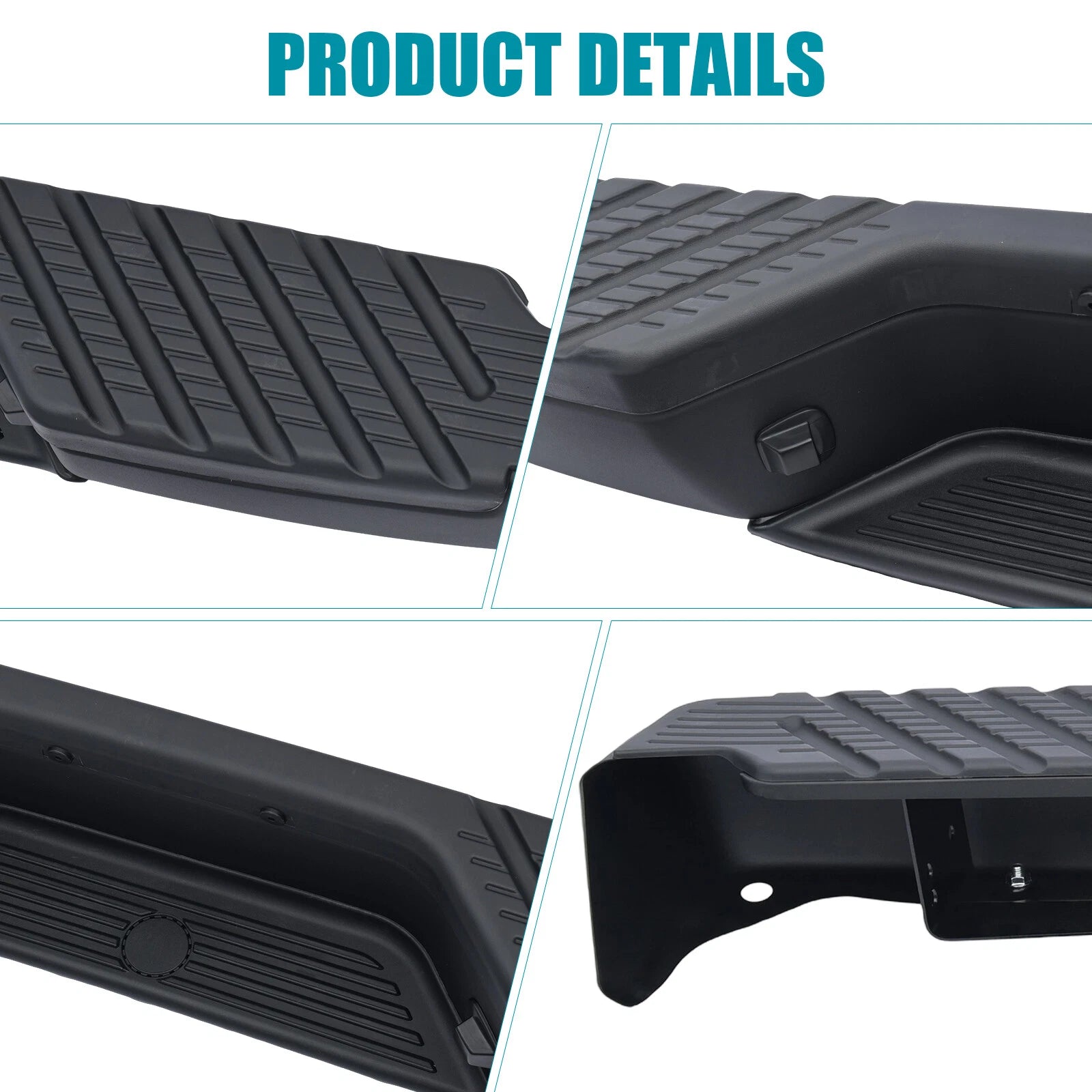 Black Steel Rear Bumper for Nissan Frontier (1998–2004)