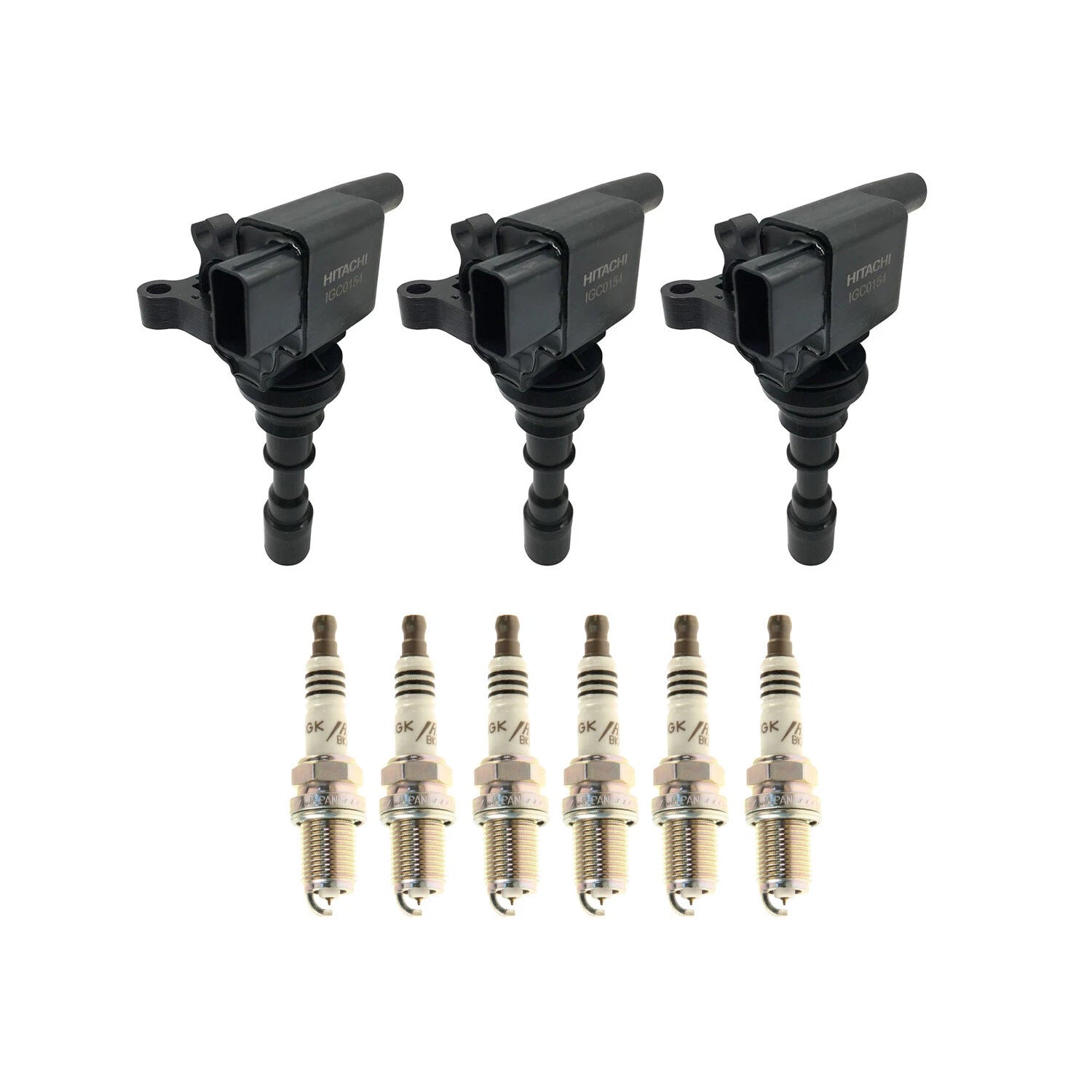 Set of 3 Ignition Coils & 6 NGK Iridium Spark Plugs for Sorento 3.5 V6 (2011–2015)