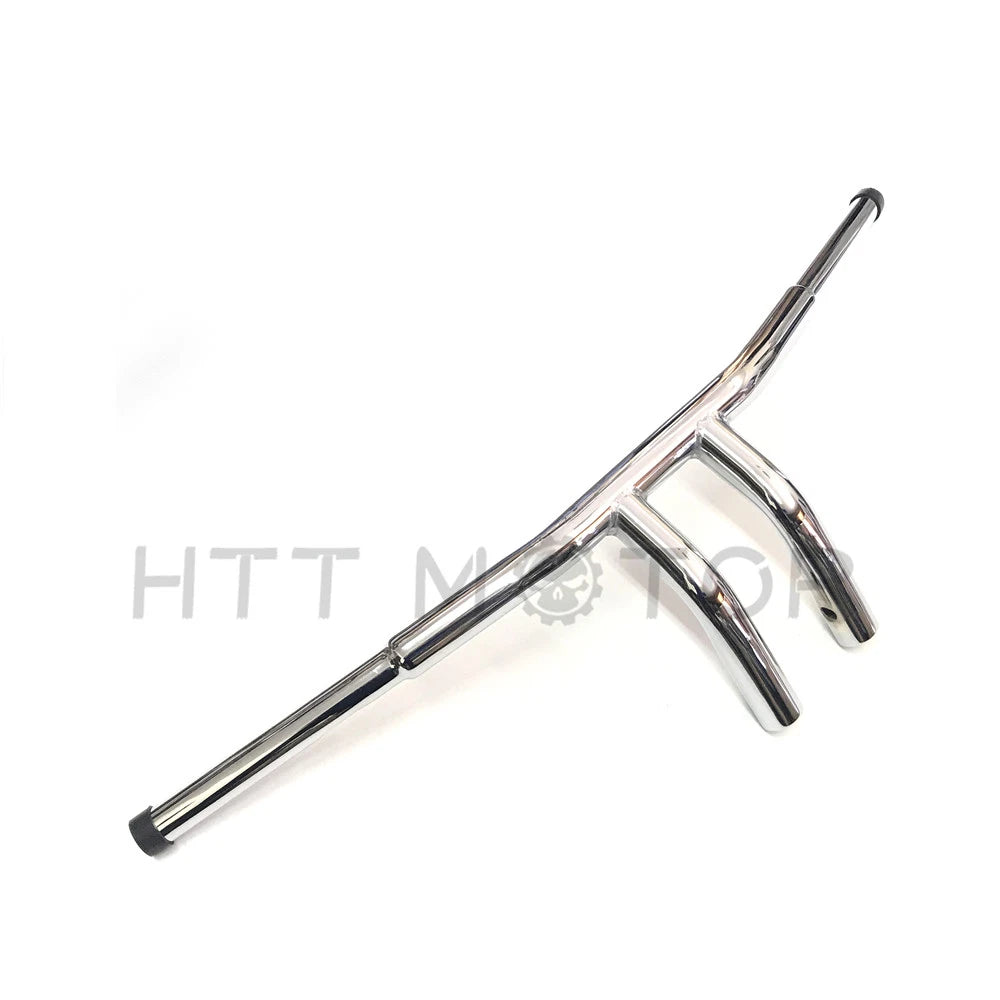 1-1/4" Flat Chrome 6" T-Bar Handlebars for Harley FLD (2012–2016) FXDB (2006–2017)
