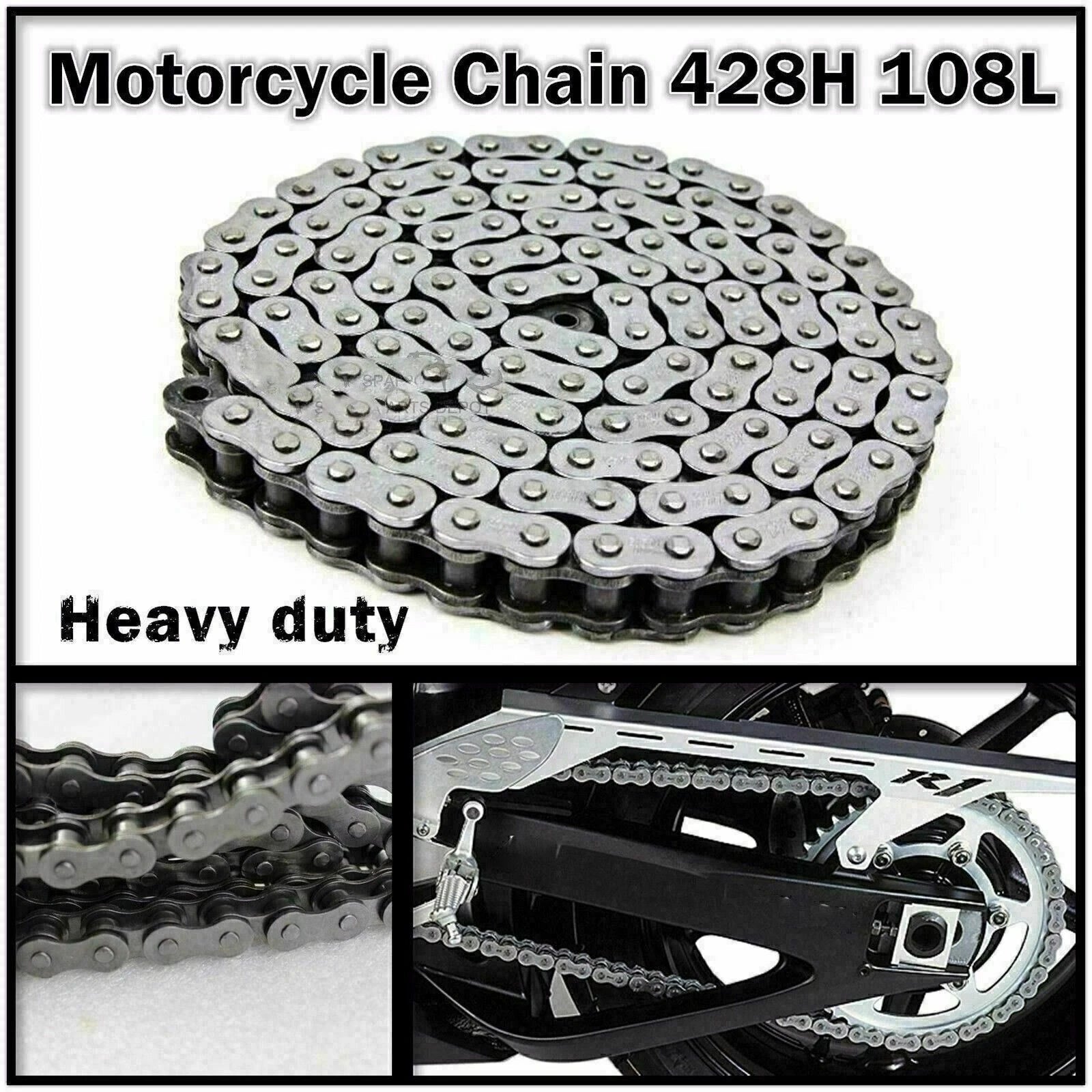 428 Chain 108 Links for Roketa NST Baja KTM Jet Moto Tao Tao Ice Bear ATV Quad (N/A)