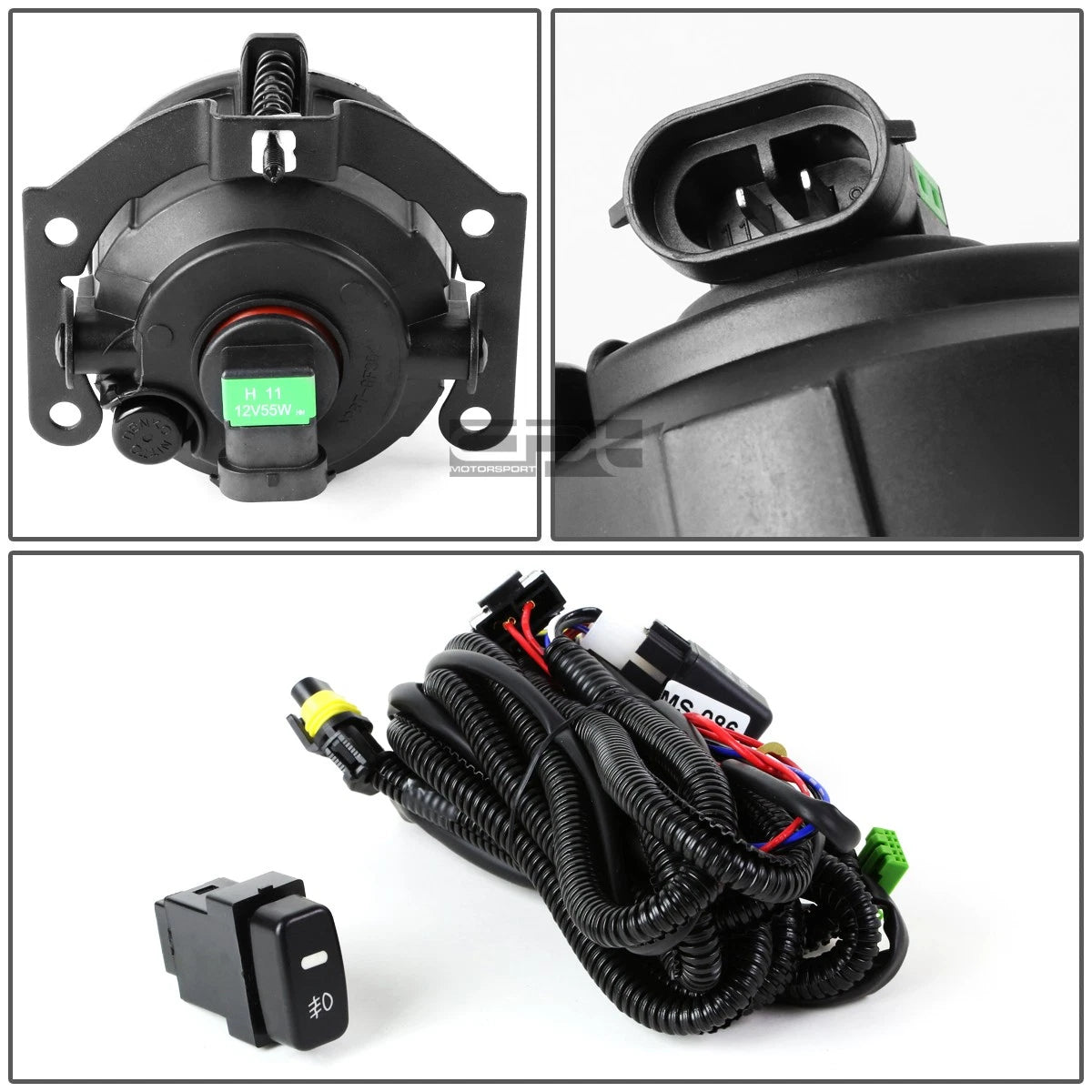 Fog Light Lamp Set for Mitsubishi Outlander/Sport/RVR (2010–2015) - Smoked Lens