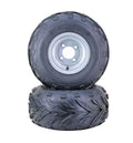 Set of 2 WANDA ATV Golf Cart Tires & Wheels 18X9.5-8 4PR 4x4" Silver Wheel-10190
