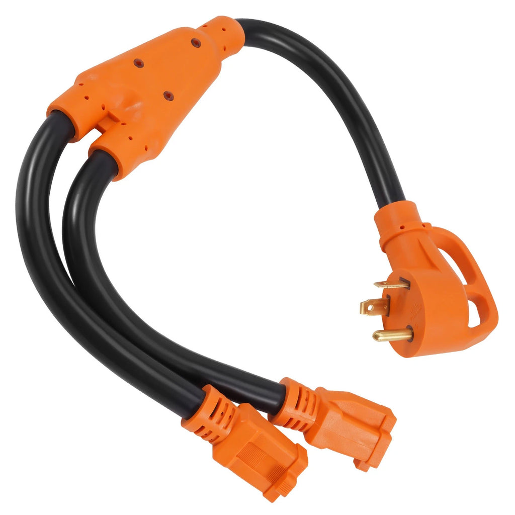 30A to 2x15A Copper Wire RV Generator Y Adapter for MXR3500 MXR3800 MXR5000IE