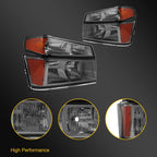 Set of 2 Headlight Assemblies for Chevy Colorado GMC Canyon (2004–2012)