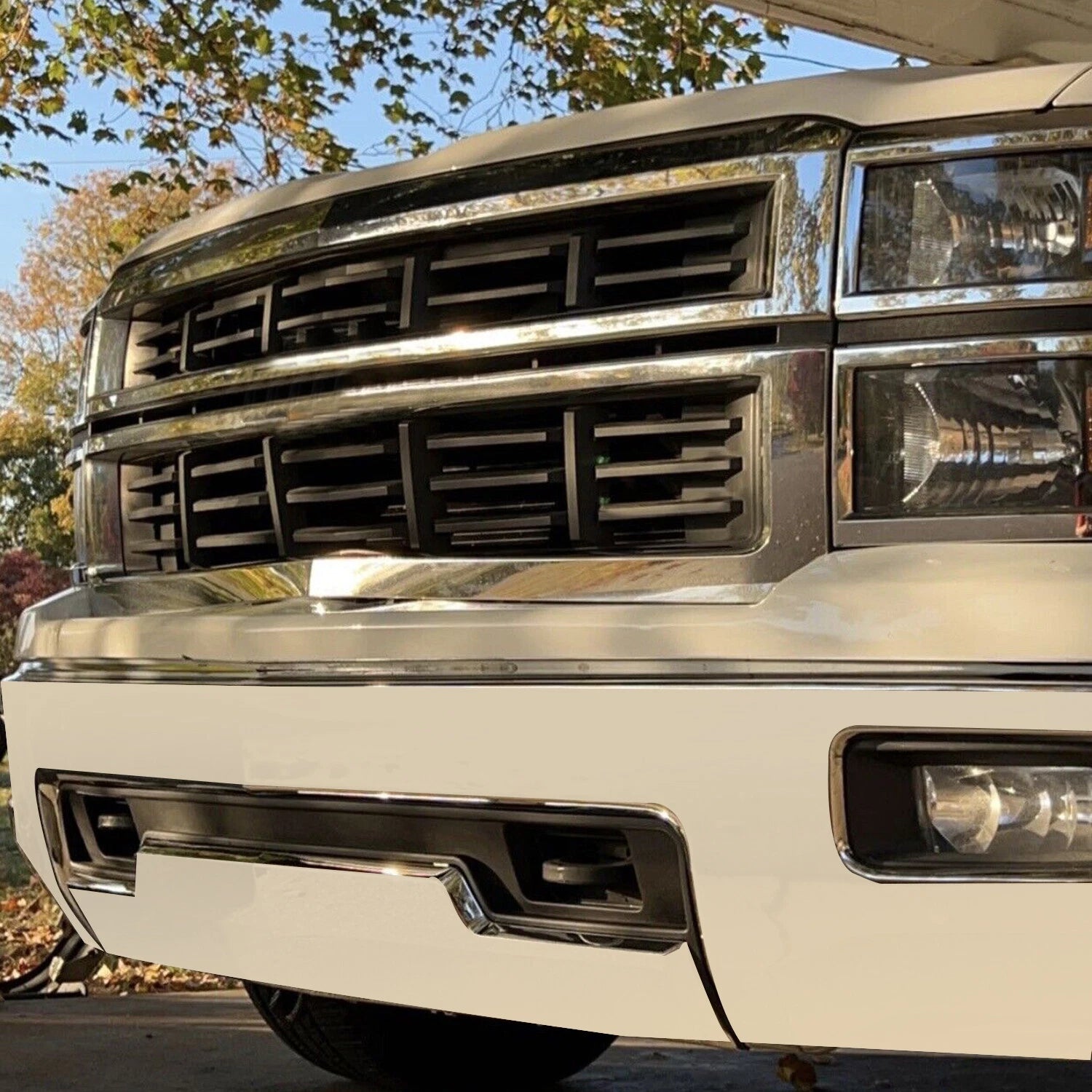 Chrome Front Bumper Skid Plate for Chevy Silverado 1500 (2014–2015) GM1087249C