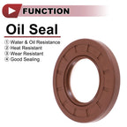 2X Oil Seal Rotary Shaft Seal FKM Rubber 35x65x7mm for Various Models 