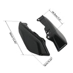 Black Mid-Frame Air Deflectors for Harley Touring Road Street Glide (2009-2023)