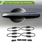 Car Door Handle Cup Protector for Toyota Highlander (2014–2023) - Carbon Fiber Black