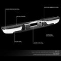 Rear Step Bumper for Silverado Sierra 2500HD 3500 (2001–2007) w/ License Plate Lights