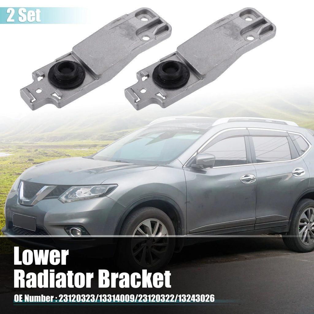 Set of 2 Lower Radiator Brackets with Rubber Cushions for Buick 