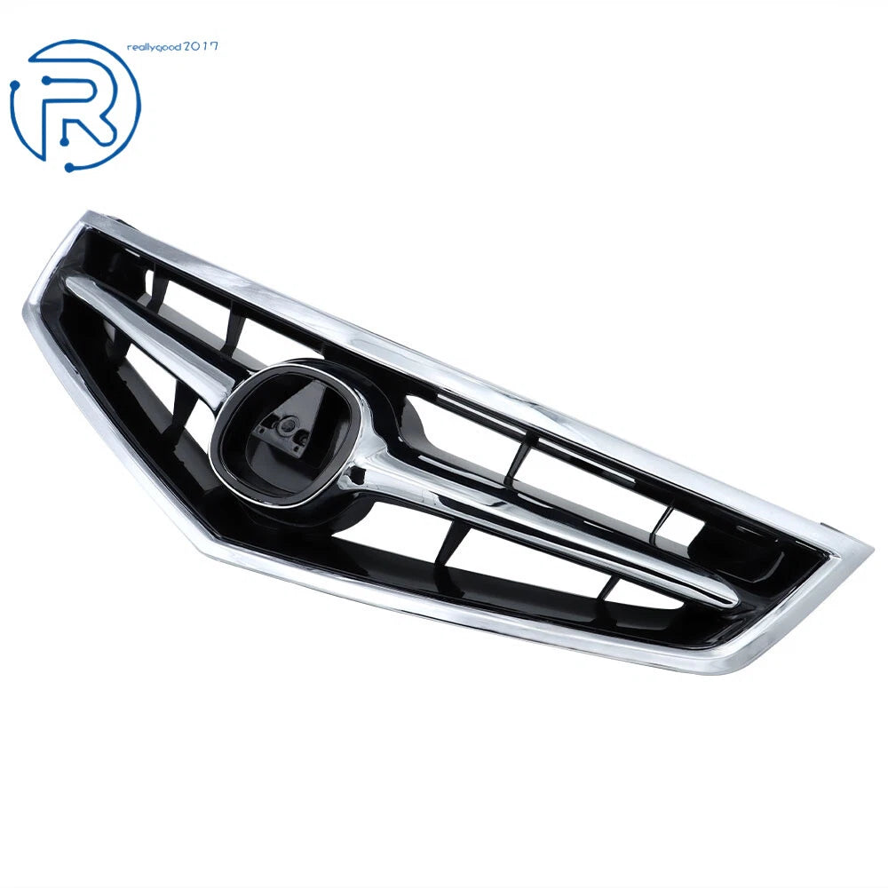 Front Upper Grill for Acura TSX (2006-2008) Black with Chrome Trim