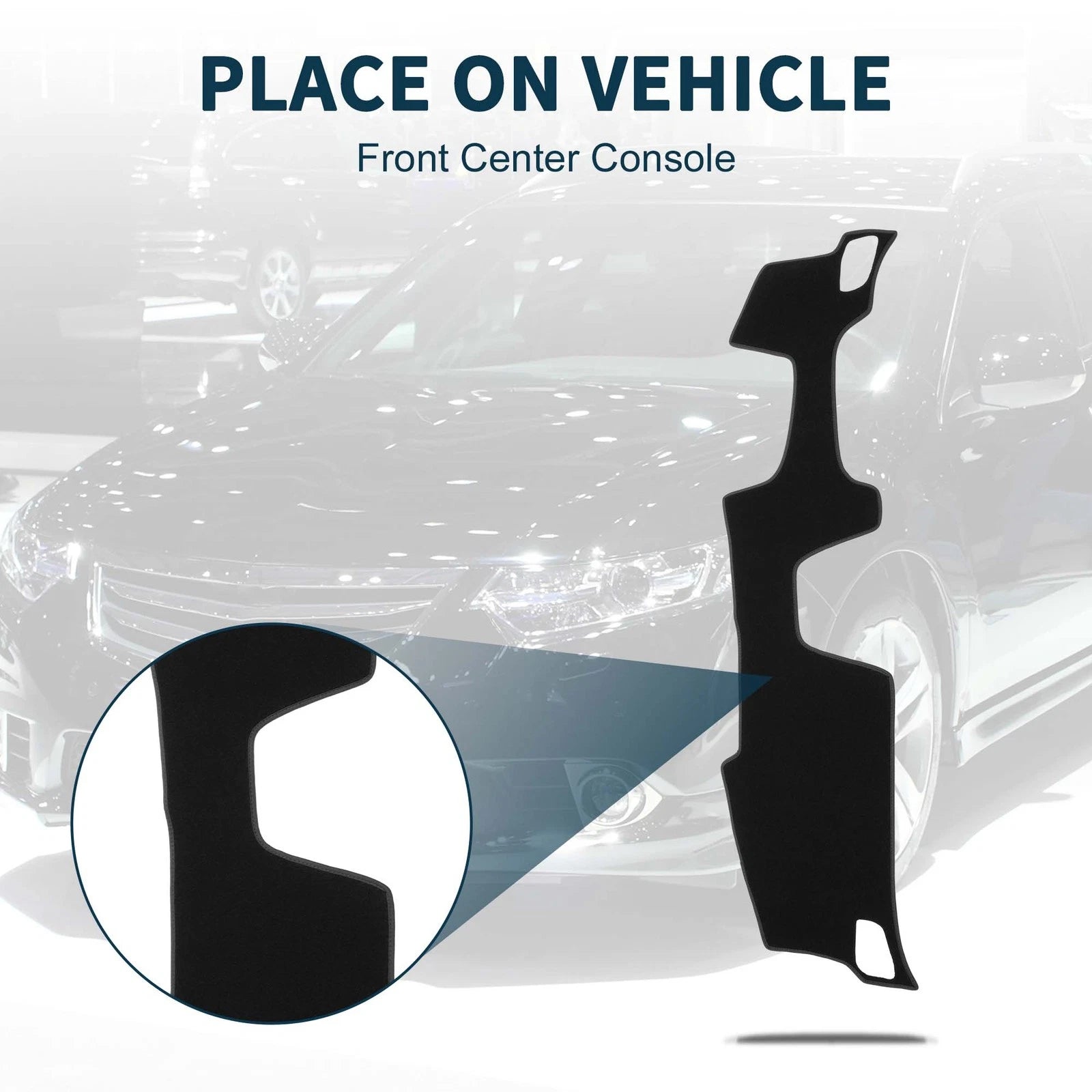Dashboard Cover Mat for Honda Accord (CY2, 2018–2023) Sun Protector Black