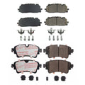 PowerStop Front & Rear Carbon Fiber Ceramic Brake Pads Kit for Audi A6 Quattro SQ5 (2012–2018)
