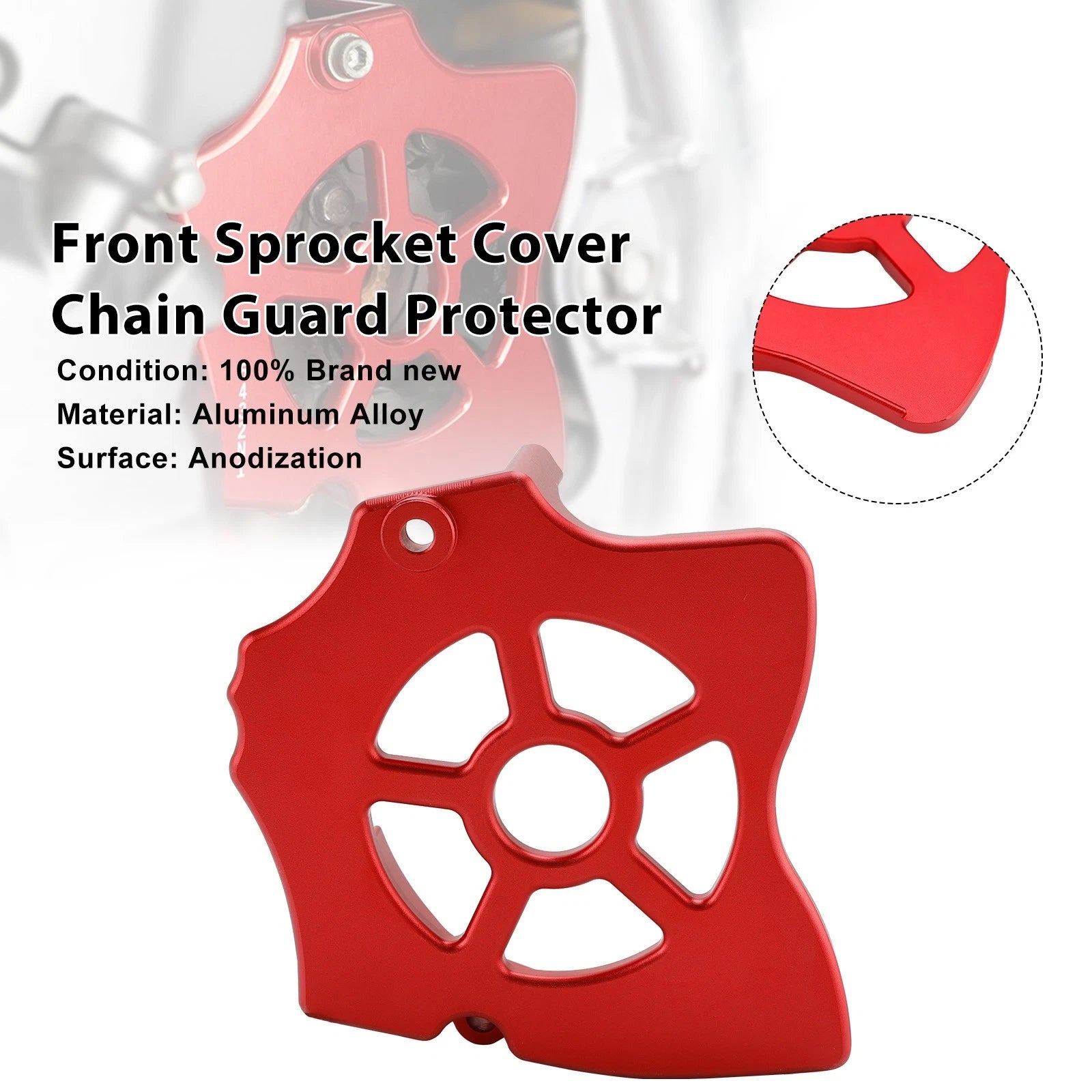 Front Sprocket Cover Chain Guard Protector for Honda XR650L (1993–2025) Red