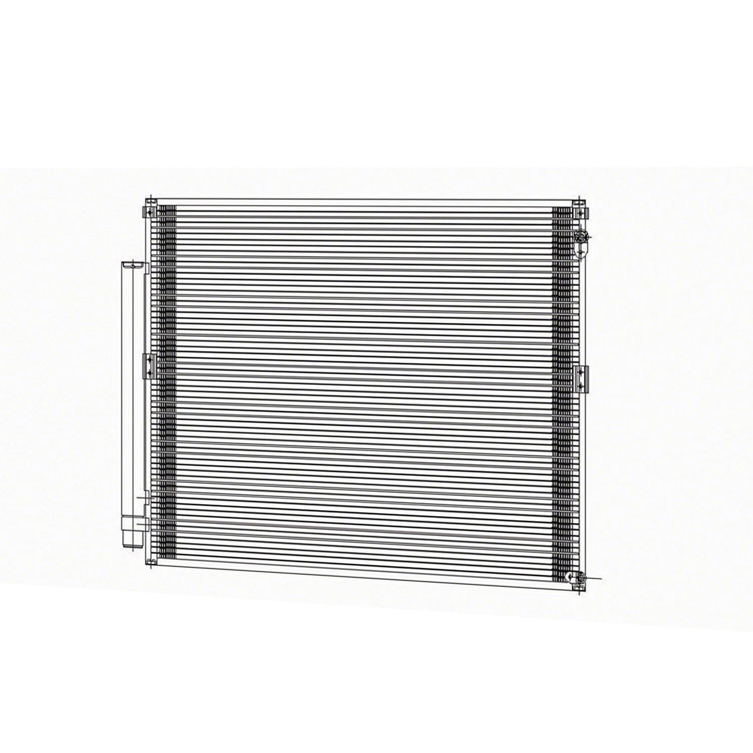 Replacement A/C Condenser w Receiver Drier for Toyota Hilux (2016–2018)
