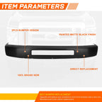 Steel Front Bumper Face Bar for Ford E150 E250 E350 E450 (2008–2019) Black