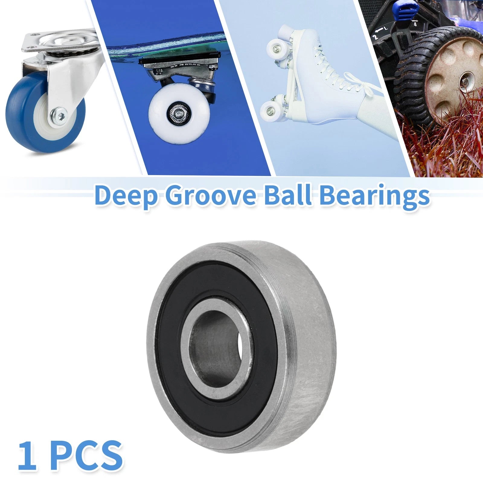 Deep Groove Ball Bearing 604-2RS for Scooter Skateboard Wheel (4x12x4mm)
