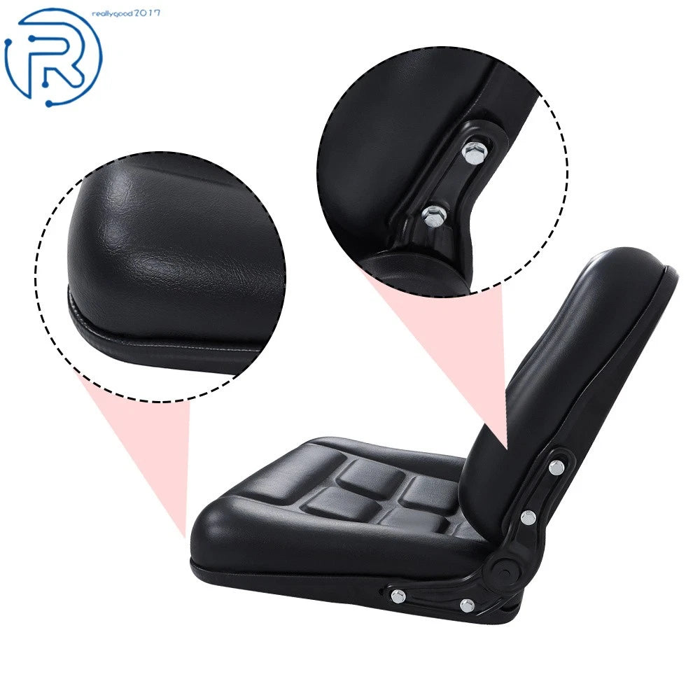 Adjustable Forklift Fold Down Seat for Universal Models (Black)