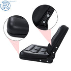 Adjustable Forklift Fold Down Seat for Universal Models (Black)