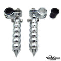 Chrome Calabash Foot Peg Clamp Set for Harley (1", 1.25")
