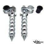 Chrome Calabash Foot Peg Clamp Set for Harley (1", 1.25")