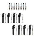 Set of 8 Bosch Double Iridium Spark Plugs & NGK Coil Boots for E-150 XL (2004–2014)
