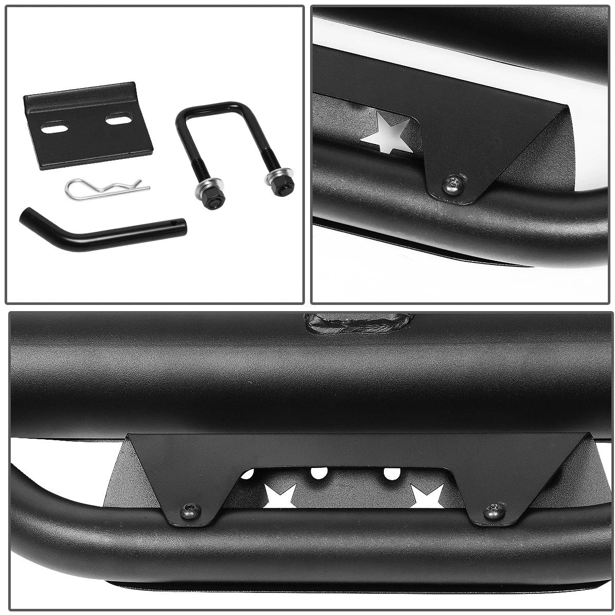 2" Receiver Rear Bumper Hitch Step Bar for Universal Fit (36" Wide)