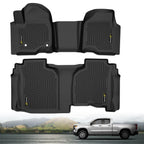 TPE Floor Mats Liners for Chevrolet Silverado/Sierra 1500 Double Cab (2019–2025)