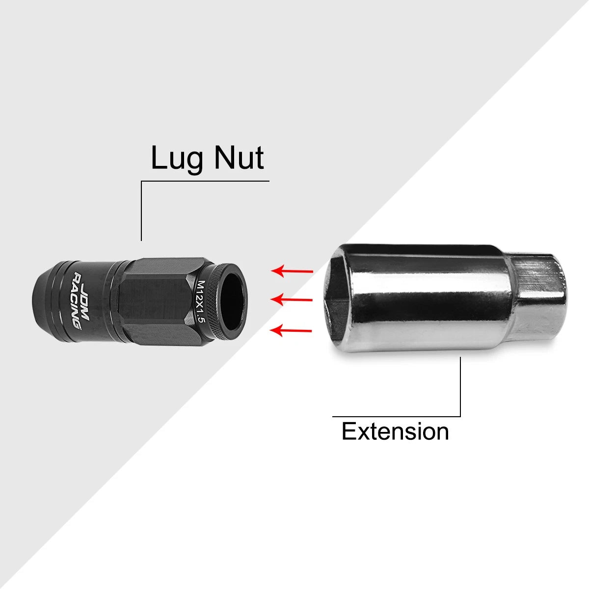 20Pcs Closed End Acorn Lug Nuts for J2 (M12x1.5) Black