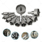 TCT Carbide Tip Hole Saw Set for Metal Stainless Steel (16-53mm)