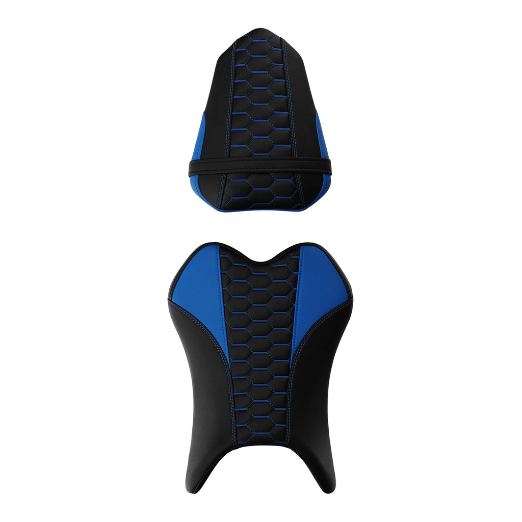 Driver & Passenger Seats for Yamaha YZF R1 (2007–2008) Black Blue