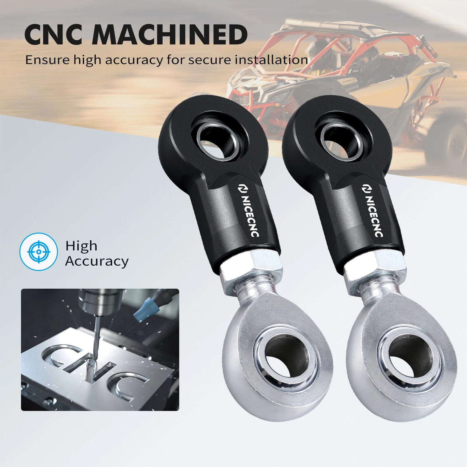 Aluminum Front Sway Bar Stabilizer Link Kit for Can-Am Maverick X3 Max (2017–2018)
