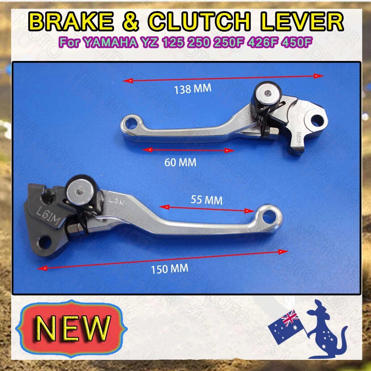 CNC Billet Clutch Brake Lever Pair for Yamaha YZ 426F/450F (2008)