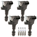 Set of 4 Ignition Coils & Platinum Spark Plugs for Aura Cobalt Equinox HHR (2005–2010)