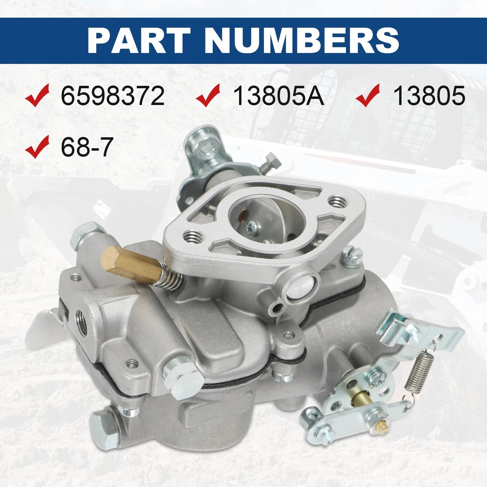 Carburetor for Ford 1.6L Clark Bobcat Skid Steer (Year Unknown)