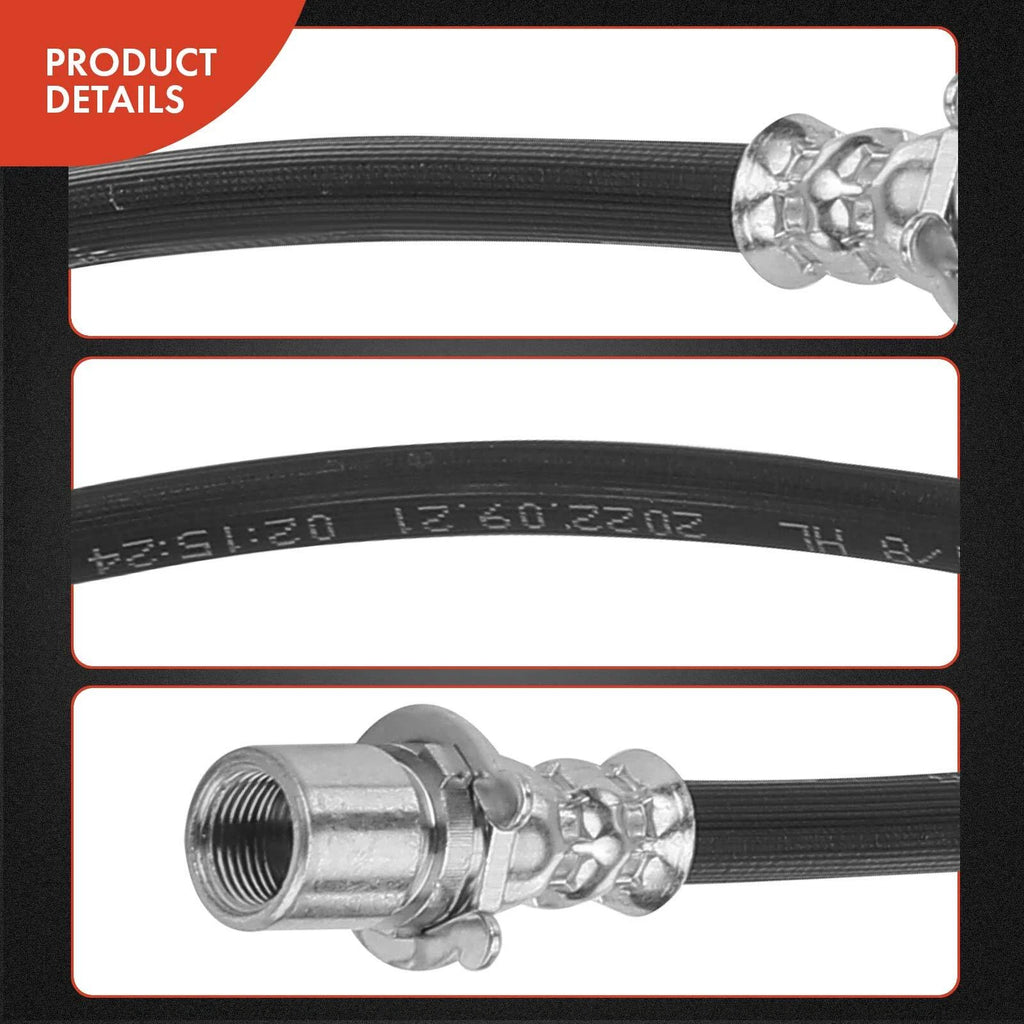 2X Rear Inner Brake Hydraulic Hose for Chevy Silverado 3500 HD (2011–2012)